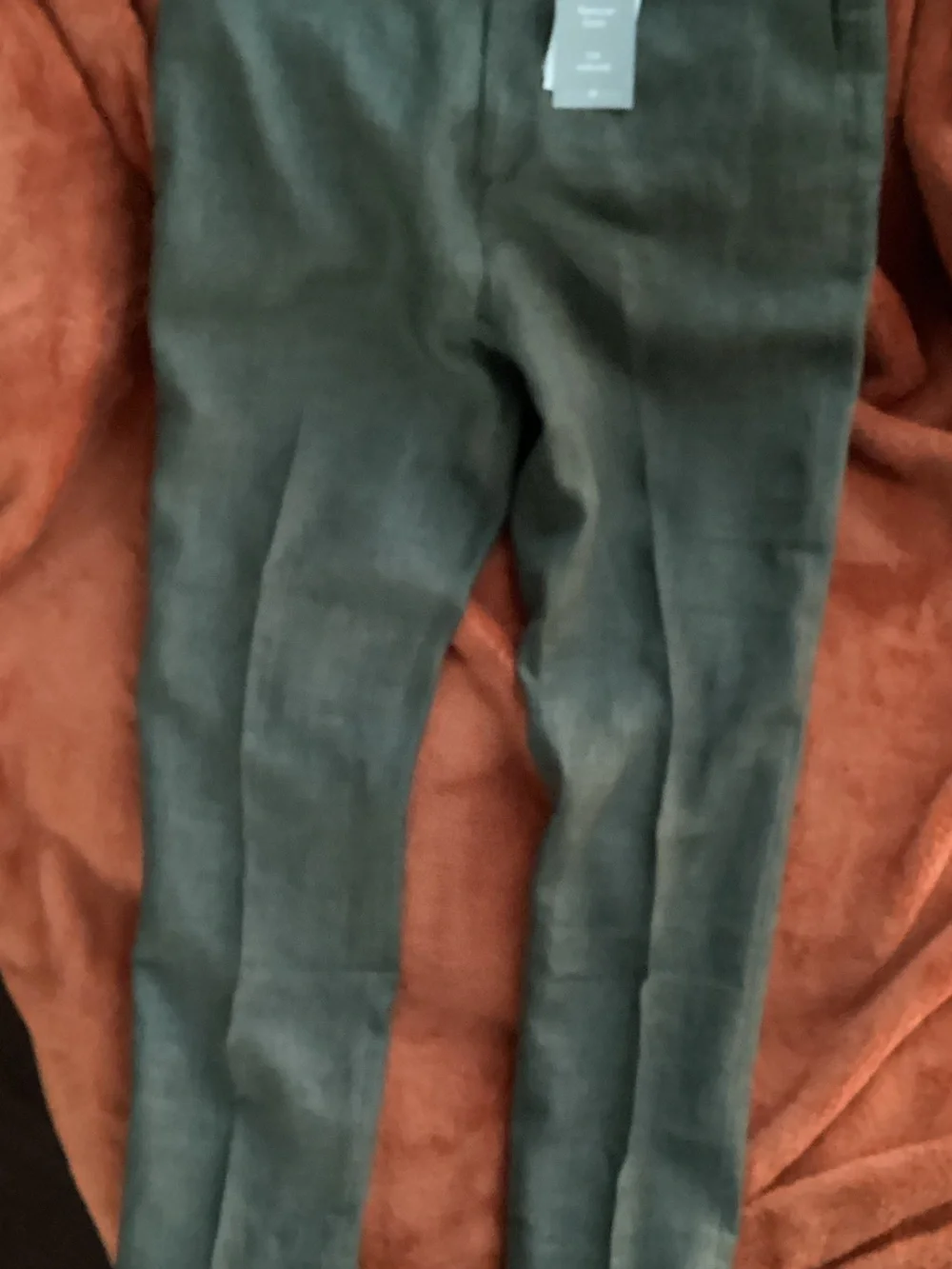 H&M Men's Fatigue Green Slim Linen Pants